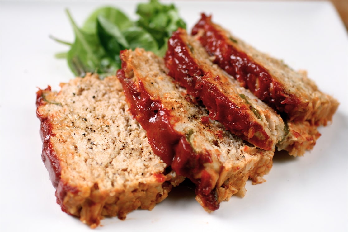 Turkey Meatloaf with Sun Dried Tomatoes and Basil