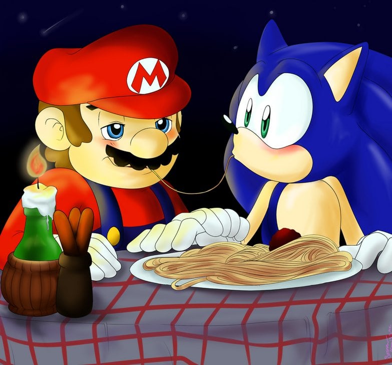 Mario x Sonic.