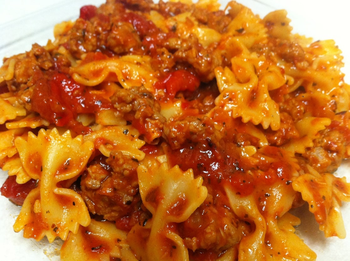 Farfalle and Italian Sausage